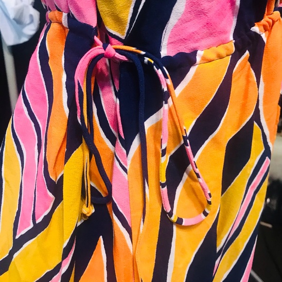 ANTHROPOLOGIE / Maeve finley pink yellow jumpsuit - Picture 5 of 6